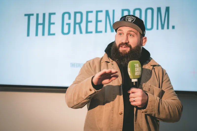 Joe Marler at a Green Room event.